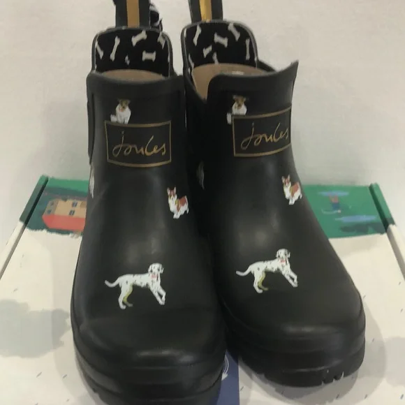 Joules Black Boots size US 7 NWT - Picture 1 of 4